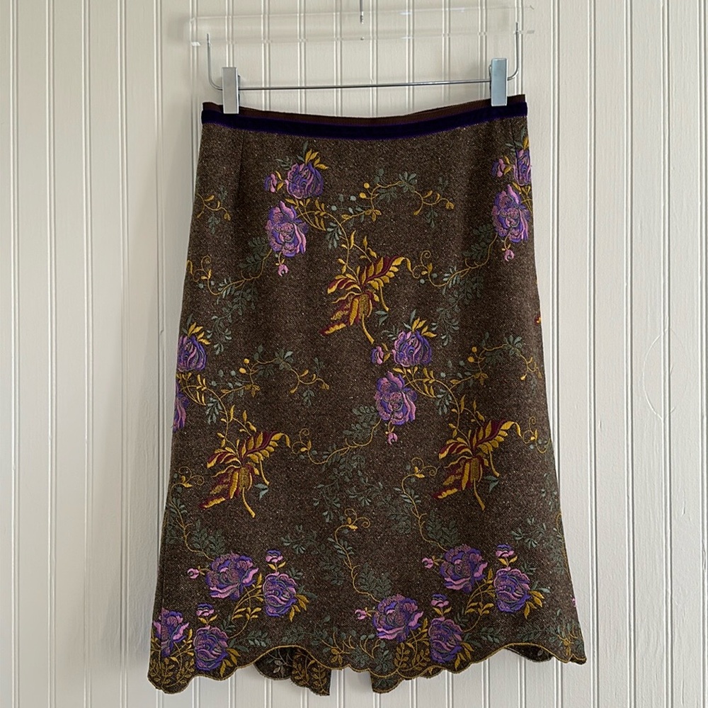 ETRO Milano Embroidered Pencil Skirt